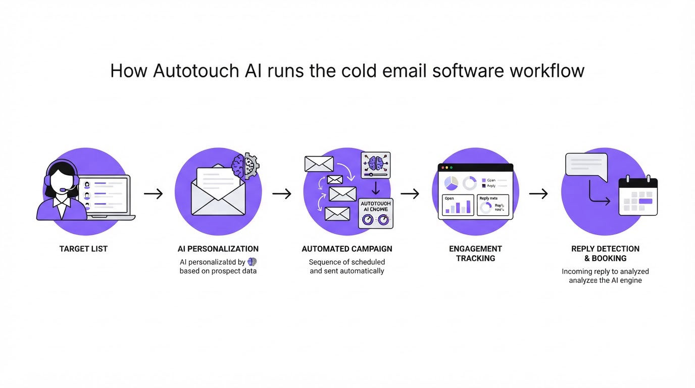 How Autotouch AI runs the cold email software workflow